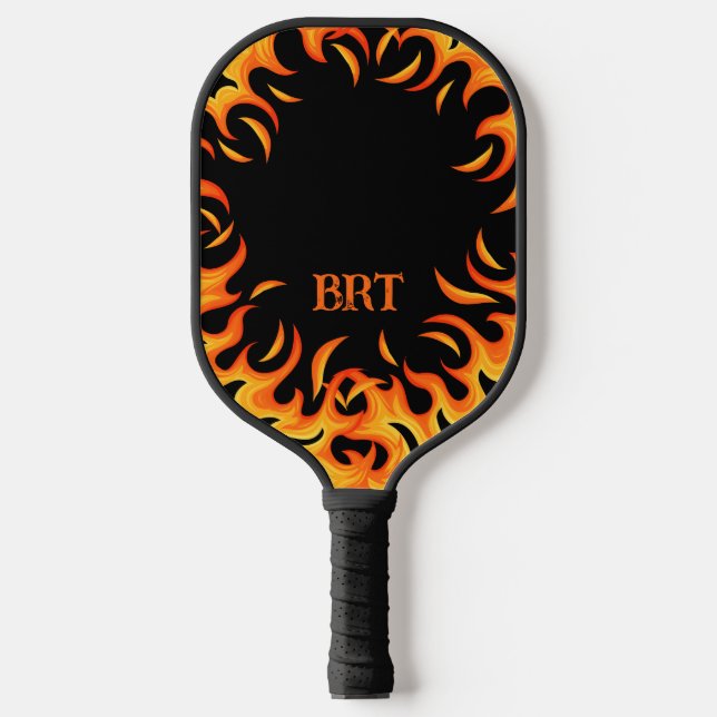 Benutzerdefinierte Personalisierte Flammen auf sch Pickleball Schläger (Vorderseite)