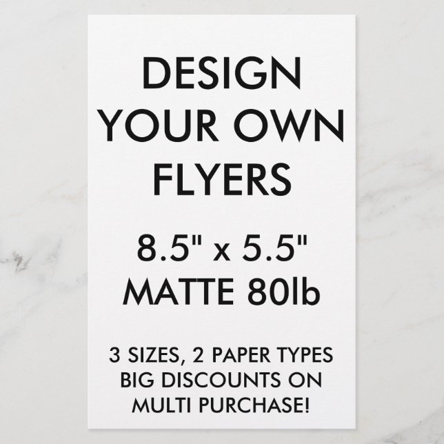 Benutzerdefinierte Personalisierte Flyer mit 8,5 Z (Vorne)