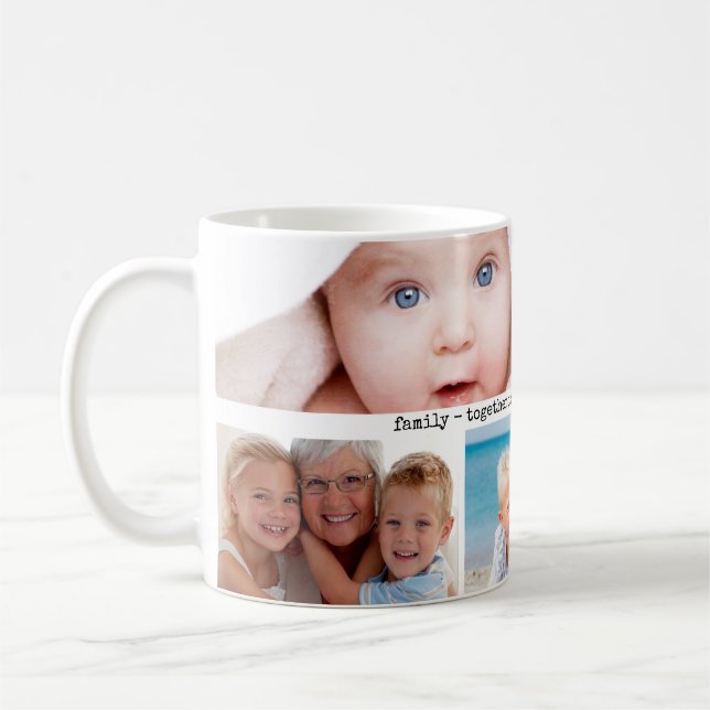 Benutzerdefinierte Personalisierte FotoCollage Kaffeetasse (Links)