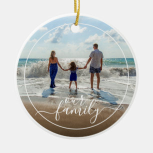 Benutzerdefinierte Personalisierte Fotovorlage Uns Keramik Ornament