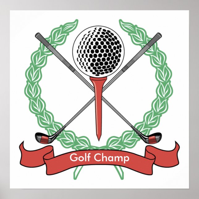 Benutzerdefinierte Personalisierte Golfplakate Poster (Vorne)
