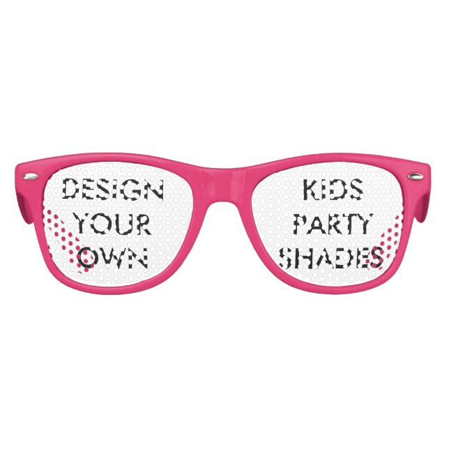 Benutzerdefinierte Personalisierte Kinder Rosa Ret Partybrille (Vorderseite)