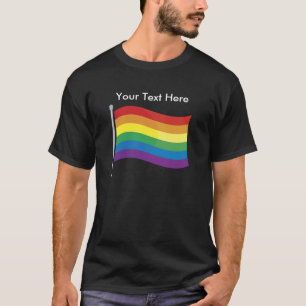 Benutzerdefinierte Personalisierte Regenbogenflagg T-Shirt
