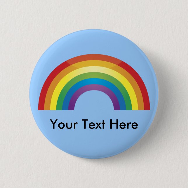 Benutzerdefinierte Personalisierte Regenbogenschal Button (Vorderseite)