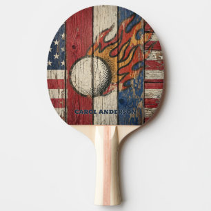 Benutzerdefinierte Personalisierte Rustikale Holz- Tischtennis Schläger