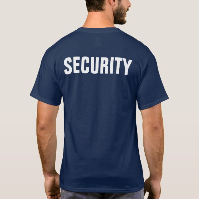 Benutzerdefinierte Personalisierte Sicherheit T-Shirt (Rückseite)