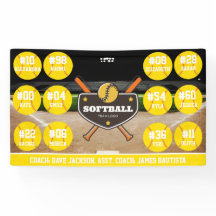 Benutzerdefinierte personalisierte Softball-Banner