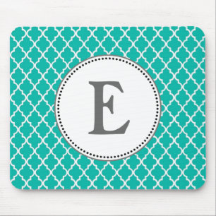 Benutzerdefinierte personalisierte teal Vierblatt- Mousepad