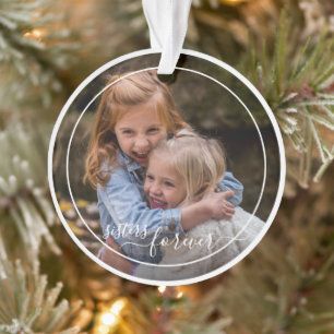 Benutzerdefinierte persönliche Fotovorlage Schwest Ornament