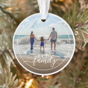 Benutzerdefinierte persönliche Fotovorlage Unsere  Ornament