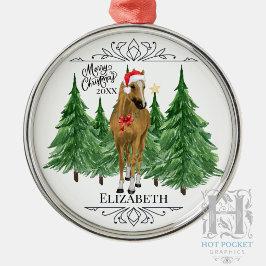 Benutzerdefinierte persönliche Pferd-Aquarell-Weih Ornament Aus Metall