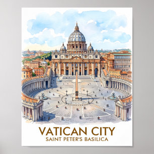 Benutzerdefinierte Petersbasilika Vatikanstadt Aqu Poster