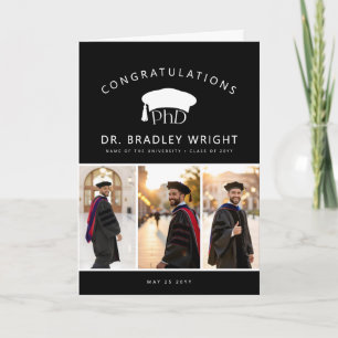 Benutzerdefinierte PhD Doktoranden Abschlussmütze  Karte