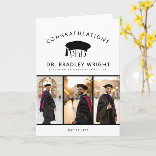 Benutzerdefinierte PhD Doktoranden Abschlussmütze Karte