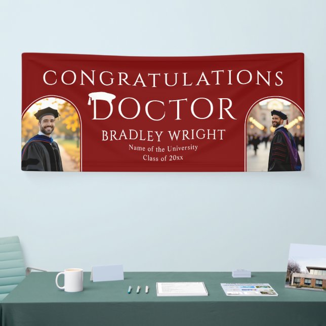 Benutzerdefinierte PhD Doktorhut Doktorgrad Abschl Banner (Messe)