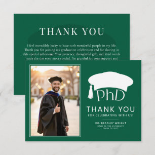 Benutzerdefinierte PhD-Doktorhut Doktorgrad Abschl Dankeskarte