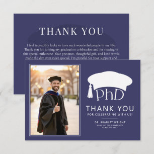 Benutzerdefinierte PhD Doktorhut Doktorgrad Abschl Dankeskarte