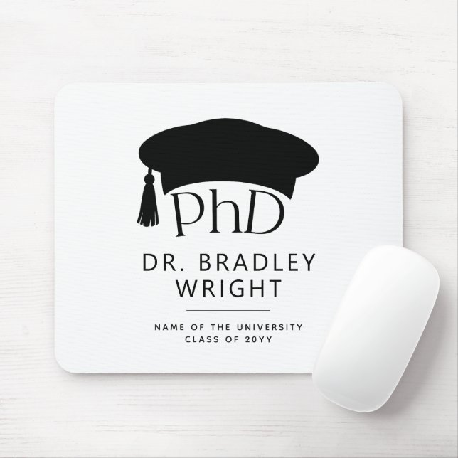 Benutzerdefinierte PhD-Doktorhut Doktorgrad-Abschl Mousepad (Mit Mouse)