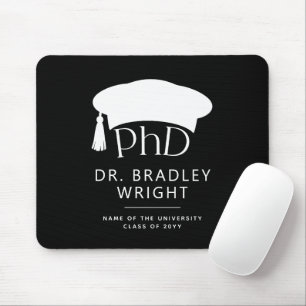 Benutzerdefinierte PhD Doktorhut Promotion Doktorg Mousepad