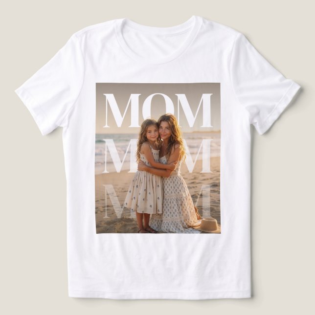Benutzerdefinierte PhotoPop-Mutter Tri-Blend Shirt (Design Vorderseite)