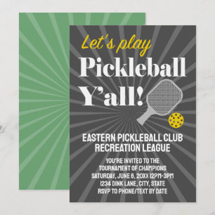 Benutzerdefinierte Pickleball-Einladungen Turnier Einladung