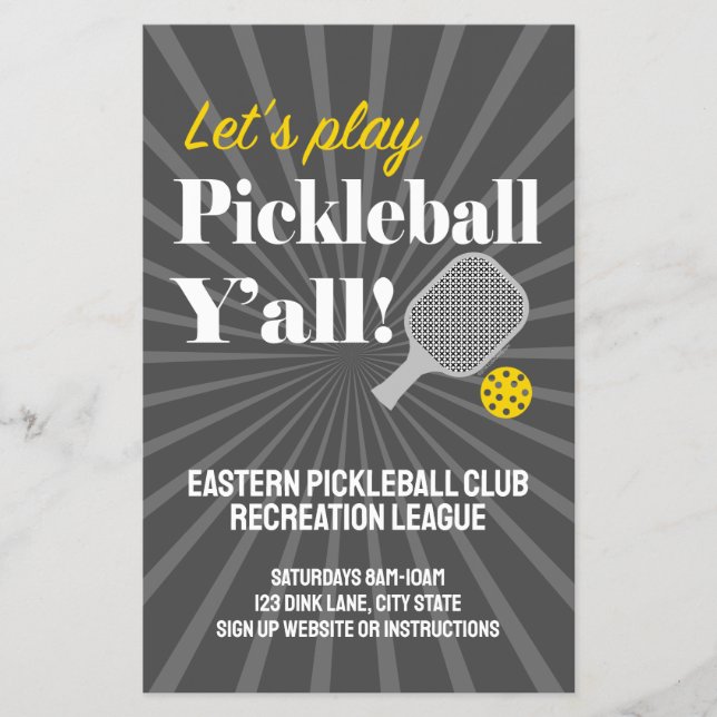 Benutzerdefinierte Pickleball-Flugblätter Team Clu Flyer (Vorne)
