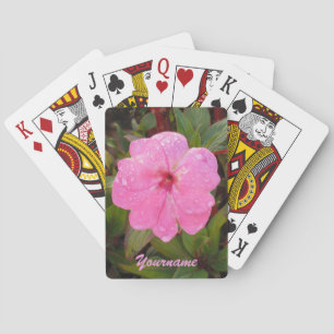 Benutzerdefinierte Pink-Blume-Spielkarten Spielkarten