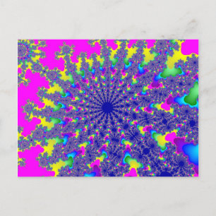 Benutzerdefinierte Pink Rainbow Burst Postkarte
