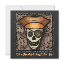 Benutzerdefinierte Piratenschädel-Halloween-Party-