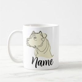 Benutzerdefinierte Pitbull-Tasse mit dem Namen IHR Kaffeetasse