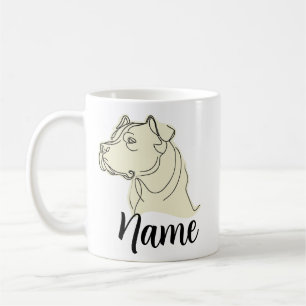 Benutzerdefinierte Pitbull-Tasse mit dem Namen IHR Kaffeetasse
