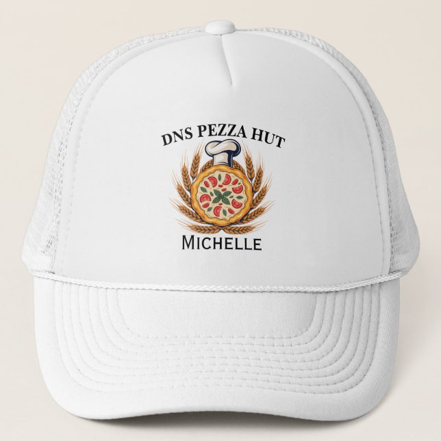 Benutzerdefinierte Pizza Restaurant Trucker Mütze  (Vorderseite)