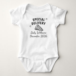 Benutzerdefinierte Pizza-Sonderlieferung Schwanger Baby Strampler