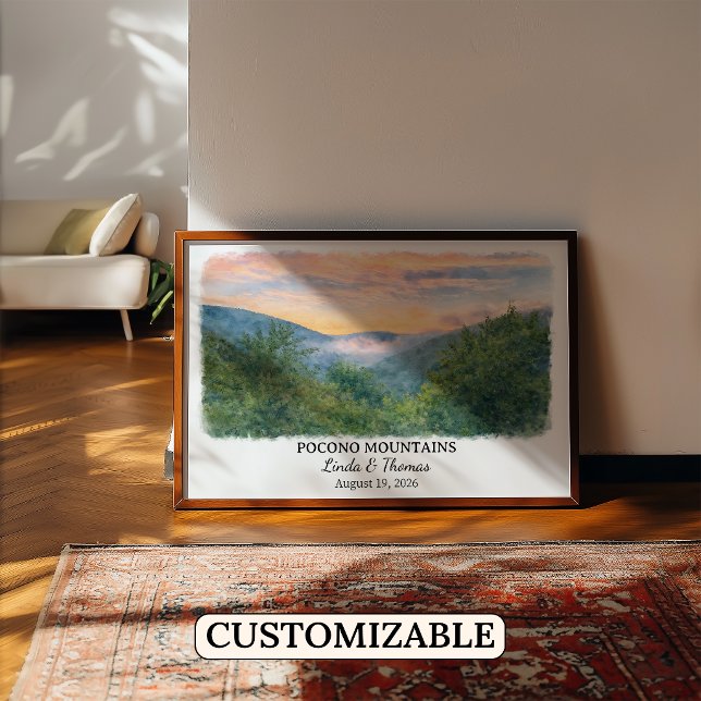 Benutzerdefinierte Pocono Mountains Wandkunst, Pen Poster (Von Creator hochgeladen)