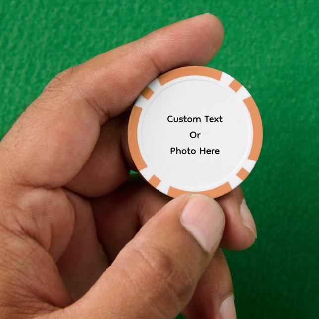 Benutzerdefinierte Pokerchips, orange gestreifter  Pokerchips (Hand)