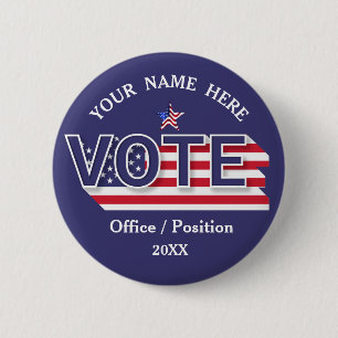 Benutzerdefinierte politische Kampagne Button