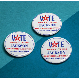Benutzerdefinierte politische Kampagne Vote Americ Button