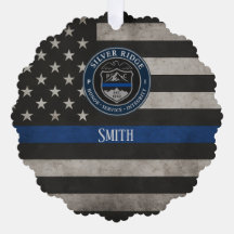 Benutzerdefinierte Polizei Thin Blue Line Amerikan