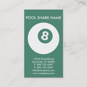 benutzerdefinierte POOL-SHARK-Karte Visitenkarte