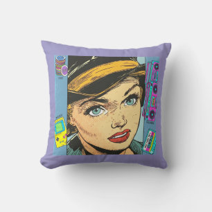 Benutzerdefinierte Pop-Art-Comic-Frau-Kissen 40x40 Kissen