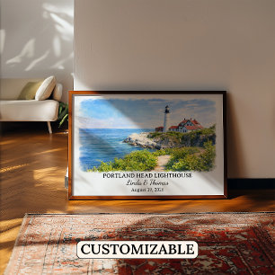 Benutzerdefinierte Portland Head Lighthouse Wandku Poster