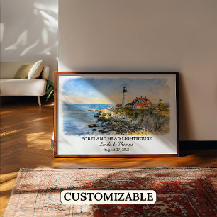 Benutzerdefinierte Portland Head Lighthouse Wandku Poster