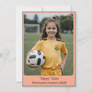 Benutzerdefinierte Porträtfoto Fußball-Geburtstags Feiertagskarte