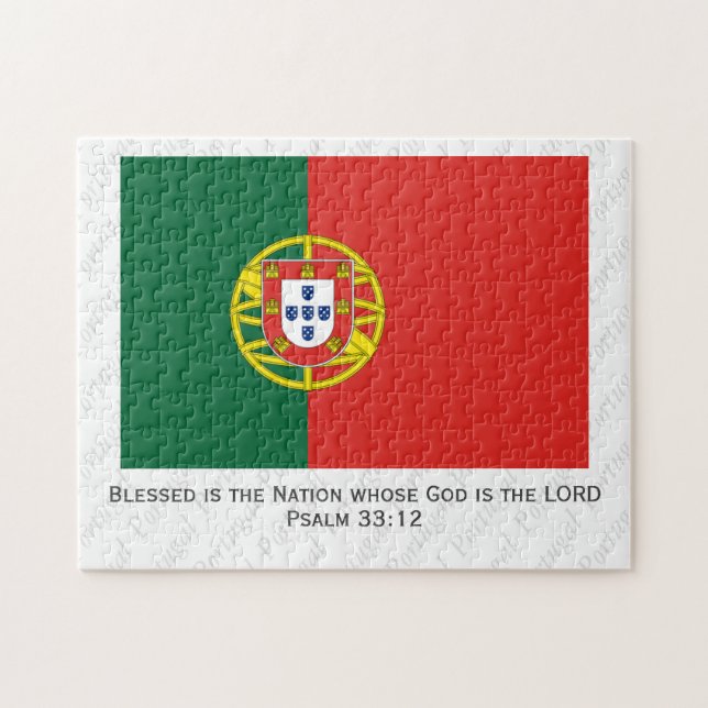 Benutzerdefinierte portugiesische Flagge Puzzle (Horizontal)