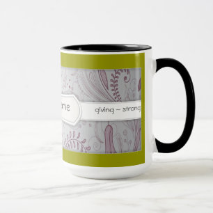 Benutzerdefinierte positive Bestätigungsblumen Tasse