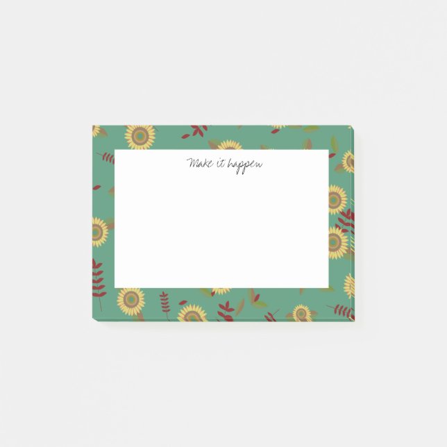 Benutzerdefinierte Post-it-Note Sonnenblumen, mach Post-it Klebezettel (Vorderseite)