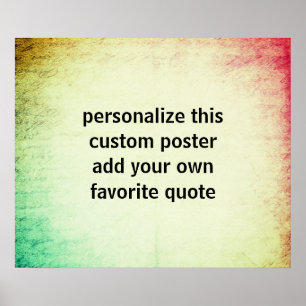 benutzerdefinierte Poster fügen Sie Ihre eigene Qu