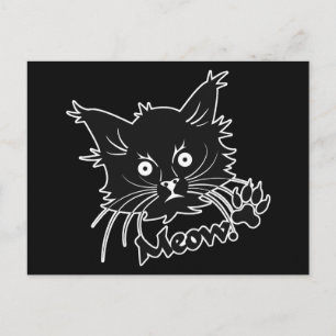 benutzerdefinierte Postkarte für die Black Cat