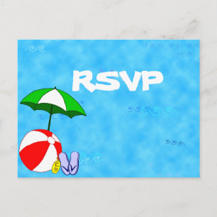 Benutzerdefinierte Postkarte zur Beach Party RSVP