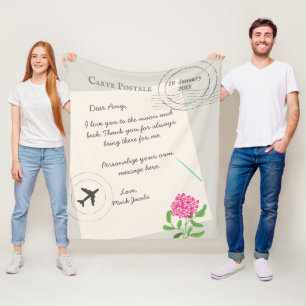 Benutzerdefinierte Postleitzahl persönliche Liebe Fleecedecke